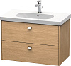 Картинка анонса товара «тумба под раковину duravit brioso br414601052 подвесная 82 см европейский дуб»