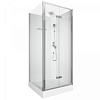 Картинка анонса товара «душевая кабина ceruttispa bella901t без крыши 90x90x215-225 профиль хром, стекло прозрачное»