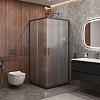 Душевой уголок CEZARES MOLVENO-A-2-90-P-GM цвет профиля оружейная сталь стекло рифленое 900x900 мм Душевой уголок CEZARES MOLVENO-A-2-90-P-GM цвет профиля оружейная сталь стекло рифленое 900x900 мм