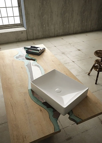 Раковина STWORKI накладная 50 3050-KL белый глянец 559933 Раковина STWORKI накладная 50 3050-KL белый глянец 559933