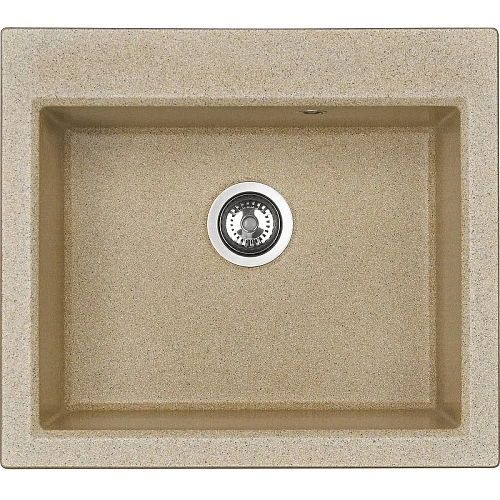 Кухонная мойка Aquaton Линеа 58 1A733032LW220 из литого мрамора, песочный Кухонная мойка Aquaton Линеа 58 1A733032LW220 из литого мрамора, песочный