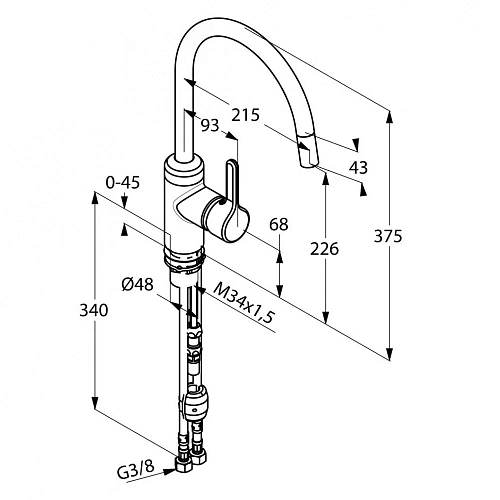 Смеситель для кухни Kludi Bingo Star 428510578 хром Смеситель для кухни Kludi Bingo Star 428510578 хром