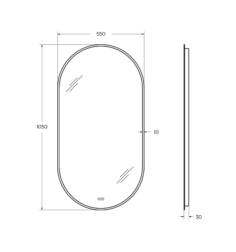 Зеркало CEZARES ELLISSE с подсветкой RGB и сенсорным выключателем CZR-SPC-ELS-550-1050-RGB-TCH 550x1050 Зеркало CEZARES ELLISSE с подсветкой RGB и сенсорным выключателем CZR-SPC-ELS-550-1050-RGB-TCH 550x1050