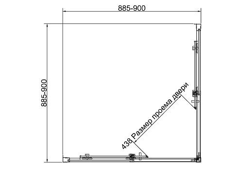 Душевой уголок Vincea Slim VSS-4SL900CLBN, 900x900, брашированный никель, стекло прозрачное Душевой уголок Vincea Slim VSS-4SL900CLBN, 900x900, брашированный никель, стекло прозрачное