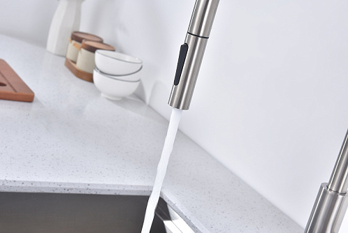 Смеситель для кухни Paulmark Senso брашированная сталь Se215180-BS Смеситель для кухни Paulmark Senso брашированная сталь Se215180-BS