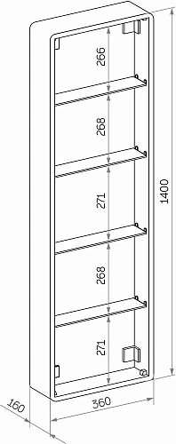 Шкаф-пенал STWORKI Мальмё МВК076 45, с подсветкой, черный 541644 Шкаф-пенал STWORKI Мальмё МВК076 45, с подсветкой, черный 541644