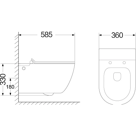 Унитаз подвесной Ceruttispa BARBARIA Aria Pulse CT10591 с функцией импульсного смыва, сиденье микролифт