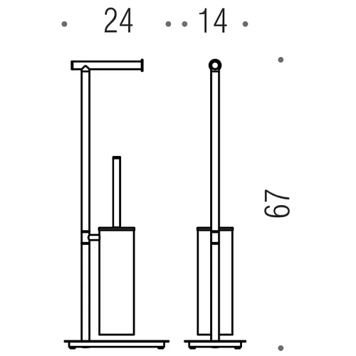Стойка аксессуаров Colombo Square B9907.HPS1 PVD нержавеющая сталь Стойка аксессуаров Colombo Square B9907.HPS1 PVD нержавеющая сталь