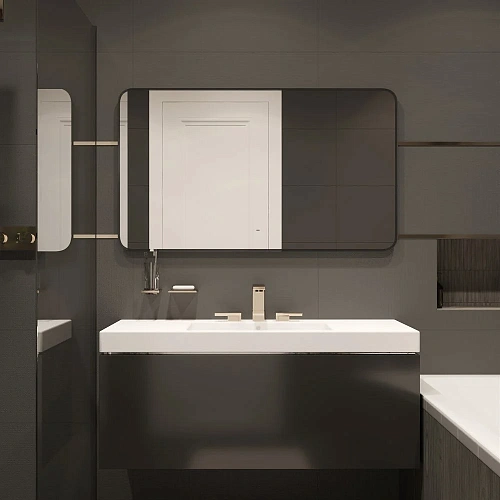 Зеркало DIWO Кострома 120 черное, с подсветкой светодиодной, прямоугольное, настенное 543512 Зеркало DIWO Кострома 120 черное, с подсветкой светодиодной, прямоугольное, настенное 543512