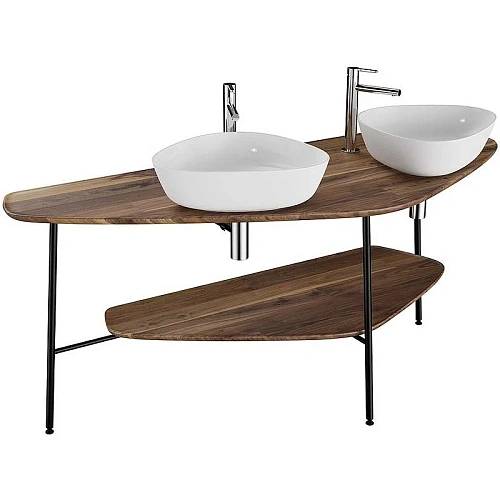 Тумба под раковину Vitra PLURAL Plural 160 см 64043 под 2 раковины, американский орех Тумба под раковину Vitra PLURAL Plural 160 см 64043 под 2 раковины, американский орех