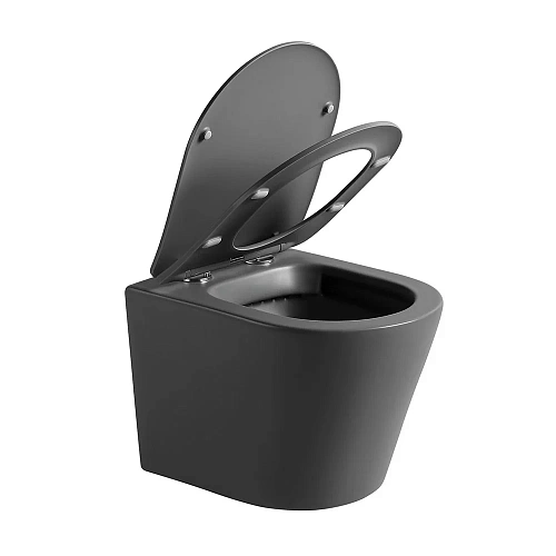 Унитаз подвесной Vincea Piatti VT1-11SMA, цвет антрацит матовый, ультратонкое soft-close сиденье Унитаз подвесной Vincea Piatti VT1-11SMA, цвет антрацит матовый, ультратонкое soft-close сиденье