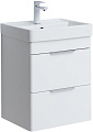 Тумба под раковину Aquanet Ирис new 50 белый глянец (2 ящика) 00310143 Тумба под раковину Aquanet Ирис new 50 белый глянец (2 ящика) 00310143