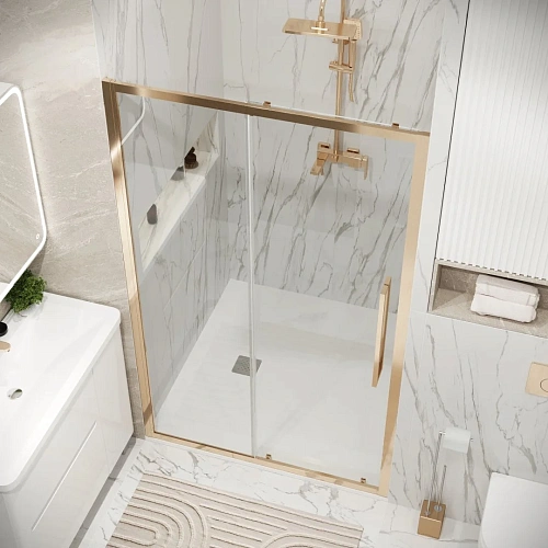 Душевая дверь GROSSMAN Cosmo 100.K33.02.100.32.00 (100x195) золото сатин, стекло прозрачное Душевая дверь GROSSMAN Cosmo 100.K33.02.100.32.00 (100x195) золото сатин, стекло прозрачное