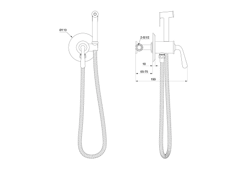 Гигиенический душ Wonzon & Woghand темный графит (WW-88829008-BGM) Гигиенический душ Wonzon & Woghand темный графит (WW-88829008-BGM)
