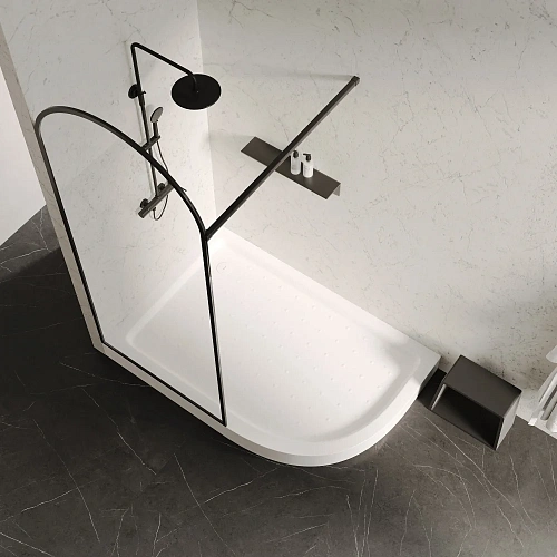 Душевой поддон ABBER AD3E109 L 100х90 асимметричный, акриловый, белый Душевой поддон ABBER AD3E109 L 100х90 асимметричный, акриловый, белый