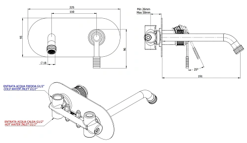 Смеситель для раковины Remer Atelier AL15L Смеситель для раковины Remer Atelier AL15L