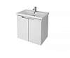 Тумба под раковину DREJA MINI, 60 см, подвесная/напольная, 2 дверцы, белый глянец 99.0202