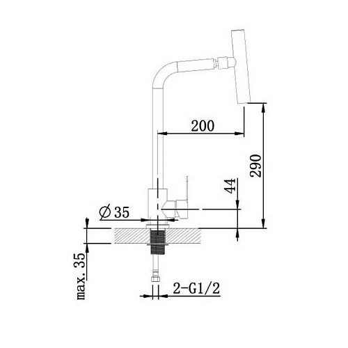 Смеситель для кухни Orange Steel M99-009ni с подвижным аэратором, никель Смеситель для кухни Orange Steel M99-009ni с подвижным аэратором, никель