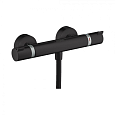 Смеситель для душа Hansgrohe Ecostat Comfort, внешнего монтажа 13116670, матовый черный термостатиче Смеситель для душа Hansgrohe Ecostat Comfort, внешнего монтажа 13116670, матовый черный термостатиче