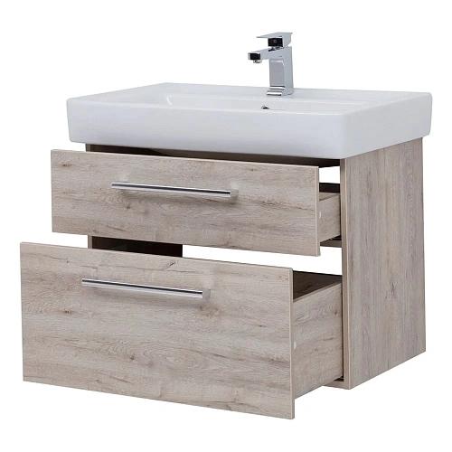 Тумба под раковину DREJA Q MAX, 70 см, подвесная, 2 ящика, дуб кантри 77.0006D Тумба под раковину DREJA Q MAX, 70 см, подвесная, 2 ящика, дуб кантри 77.0006D