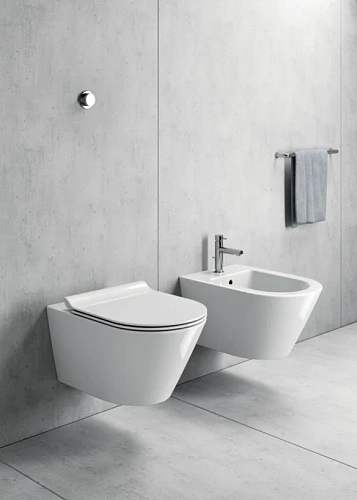 Унитаз подвесной GSI Kube-x 941611 compact безободковый Унитаз подвесной GSI Kube-x 941611 compact безободковый