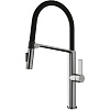 Картинка анонса товара «смеситель для кухни paulmark barrel брашированная сталь ba214029-bs»