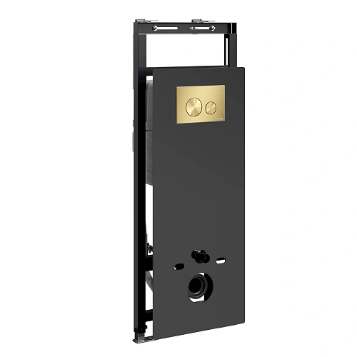 Инсталляция для унитаза WasserKRAFT Salm 27TLT.010.ME.BL.MG02 с клавишей смыва золото Инсталляция для унитаза WasserKRAFT Salm 27TLT.010.ME.BL.MG02 с клавишей смыва золото