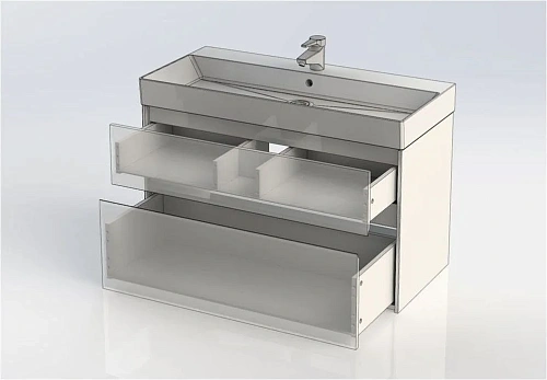 Тумба с раковиной Aquanet Бруклин 100 белый 00212599 Тумба с раковиной Aquanet Бруклин 100 белый 00212599