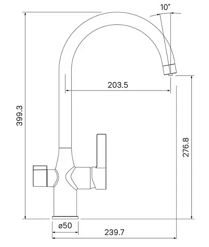 Смеситель для кухни Iddis Pure PURSBFJi05 под фильтр, хром Смеситель для кухни Iddis Pure PURSBFJi05 под фильтр, хром