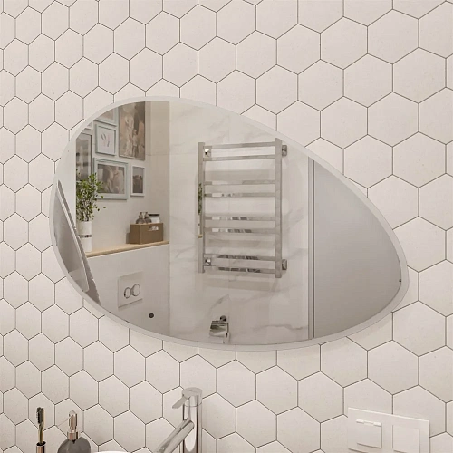 Зеркало STWORKI Скаген 92 с подсветкой, белое, инфракрасное управление, овальное 551011 Зеркало STWORKI Скаген 92 с подсветкой, белое, инфракрасное управление, овальное 551011