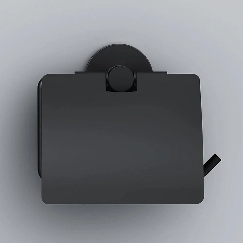 Держатель туалетной бумаги AM.PM X-Joy A85A341422 с крышкой, черный Держатель туалетной бумаги AM.PM X-Joy A85A341422 с крышкой, черный