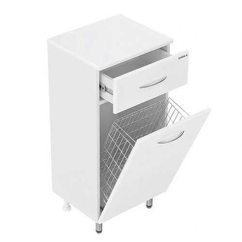 Тумба Onika Каприз 40 см 404014 напольный, белый, с бельевой корзиной Тумба Onika Каприз 40 см 404014 напольный, белый, с бельевой корзиной