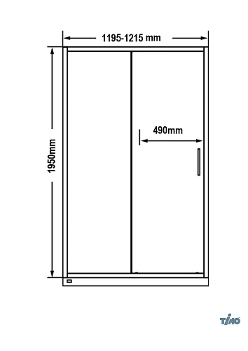 Душевая дверь Timo TD-120/03GR-6, раздвижная 1950x1200, профиль черный, стекло графит 6 мм Душевая дверь Timo TD-120/03GR-6, раздвижная 1950x1200, профиль черный, стекло графит 6 мм