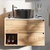 Тумба с раковиной STWORKI Карлстад 75 дуб рустикальный, простоун беж, с раковиной на выбор 548205 Тумба с раковиной STWORKI Карлстад 75 дуб рустикальный, простоун беж, с раковиной на выбор 548205