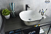 Картинка анонса товара «раковина gid d1301h021 53302 накладная белая / хром 42,5x42,5x14,5»