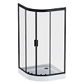 Душевой уголок AM.PM Gem W90G-401-100BT четверть круга 100x100 стекло прозрачное, профиль черный матовый Душевой уголок AM.PM Gem W90G-401-100BT четверть круга 100x100 стекло прозрачное, профиль черный матовый