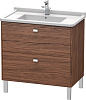Картинка анонса товара «тумба под раковину duravit brioso br442201021 напольная 82 см орех темный»