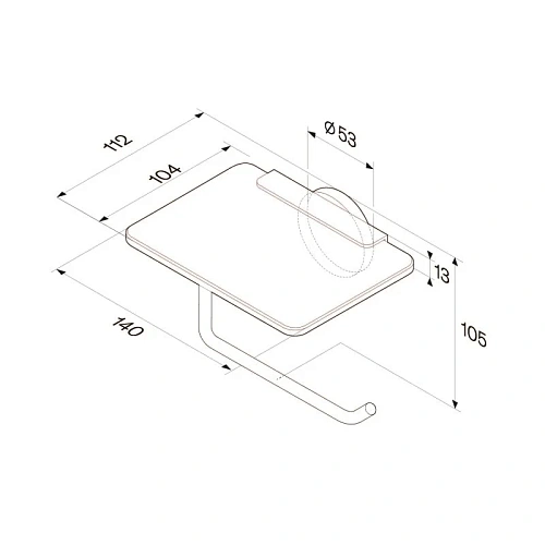 Держатель туалетной бумаги AM.PM X-Joy A85A341500 с полкой, хром Держатель туалетной бумаги AM.PM X-Joy A85A341500 с полкой, хром