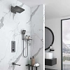 Душевая система Vincea VSFW-433TI4RGM встраиваемый, термостат, вороненая сталь