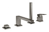 Картинка анонса товара «смеситель на борт ванны grohe eurocube на 4 отверстия, темный графит матовый (19897al1)»