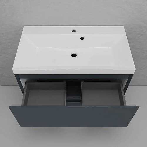 Тумба под раковину Style Line Манхэттен 80 см ЛС-00002372 напольная, графит Тумба под раковину Style Line Манхэттен 80 см ЛС-00002372 напольная, графит