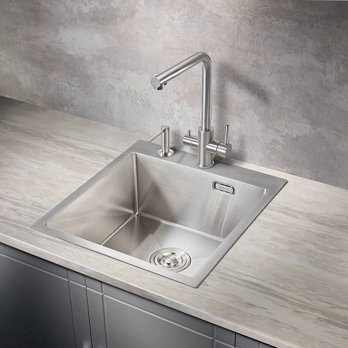 Кухонная мойка Milacio Denia 46 Steel (MC.77470) сталь нержавеющая Кухонная мойка Milacio Denia 46 Steel (MC.77470) сталь нержавеющая