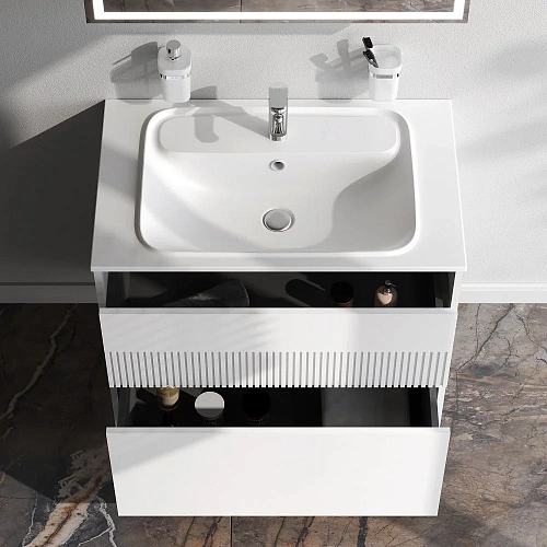 Тумба под раковину AM.PM Func M8FFUX0802WM push-to-open, 80 см, белый матовый Тумба под раковину AM.PM Func M8FFUX0802WM push-to-open, 80 см, белый матовый