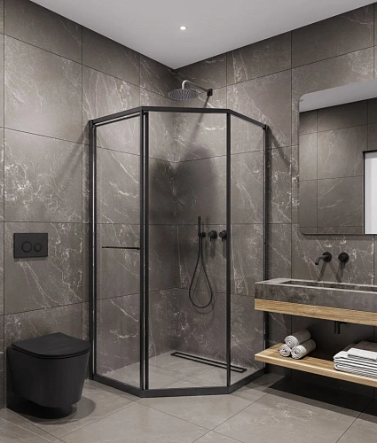 Душевой уголок Timo (T35L) TTSS-100/03C-8L 1000x1000x2000, профиль черный, стекло прозрачное 8 мм Душевой уголок Timo (T35L) TTSS-100/03C-8L 1000x1000x2000, профиль черный, стекло прозрачное 8 мм