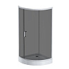 Картинка анонса товара «душевой уголок am.pm like w83g-315-090cg64 slide 90x90, стекло тонированное, профиль матовый серый»