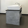 Тумба с раковиной Comforty Эдинбург 60 00-00001928 бетон светлый с черной столешницей и раковиной Comforty 9055RA-50 Тумба с раковиной Comforty Эдинбург 60 00-00001928 бетон светлый с черной столешницей и раковиной Comforty 9055RA-50