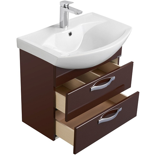 Тумба с раковиной Aquaton Ария 65 М темно-коричневый 1A1233K0AA430 Тумба с раковиной Aquaton Ария 65 М темно-коричневый 1A1233K0AA430