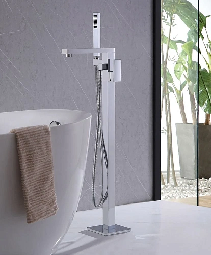 Смеситель для ванны ABBER Daheim AF8215 напольный, хром Смеситель для ванны ABBER Daheim AF8215 напольный, хром