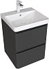 Тумба под раковину Aquanet Эмбер 50 черный матовый 00330464 напольная/подвесная