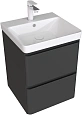 Тумба под раковину Aquanet Эмбер 50 черный матовый 00330464 напольная/подвесная Тумба под раковину Aquanet Эмбер 50 черный матовый 00330464 напольная/подвесная